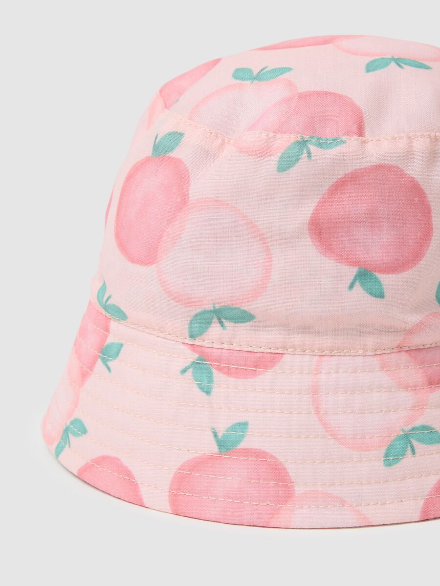 Cappello da neonato in misto cotone multicolor con fantasia floreale_2