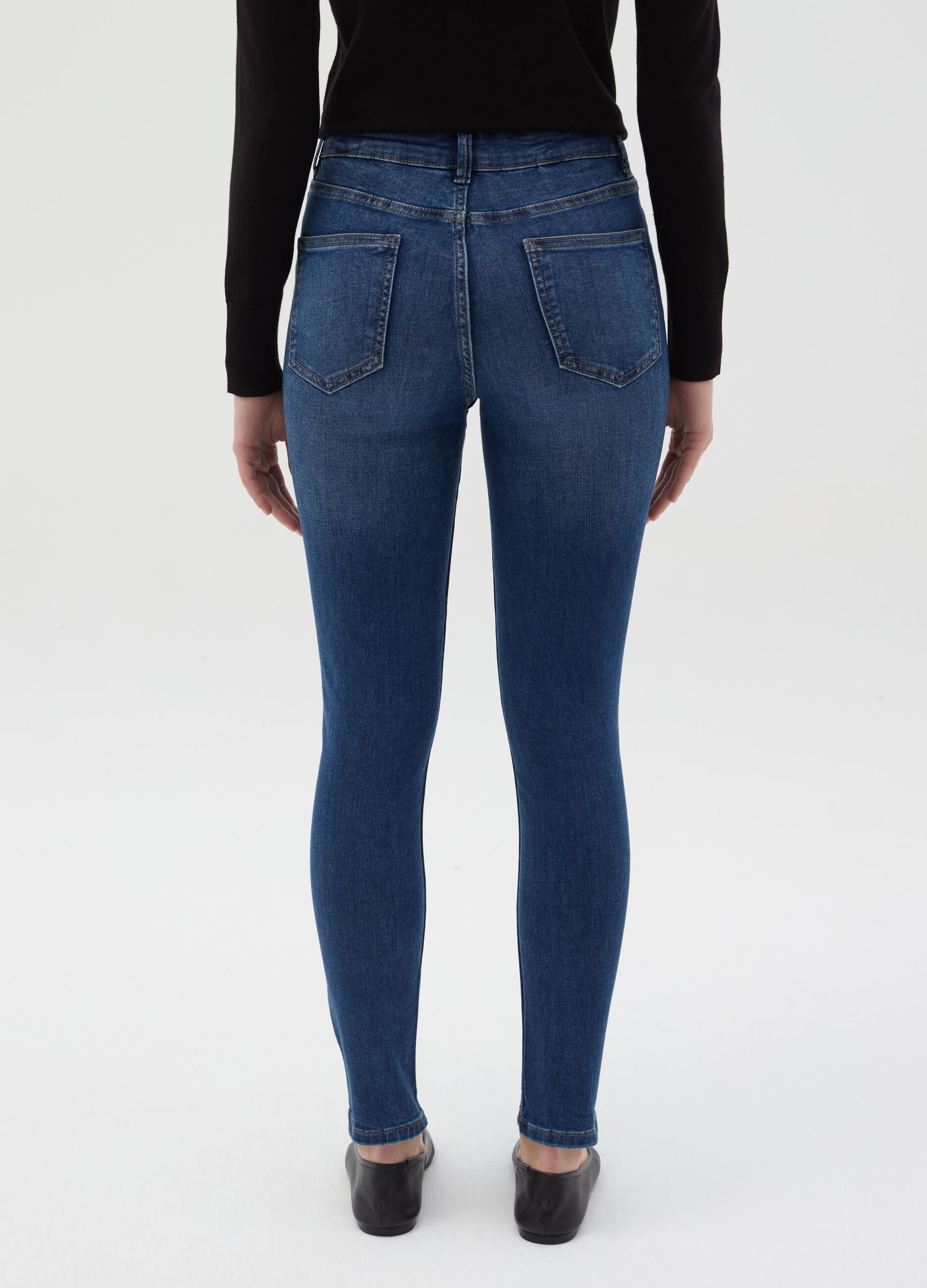 Jeans skinny fit a vita alta