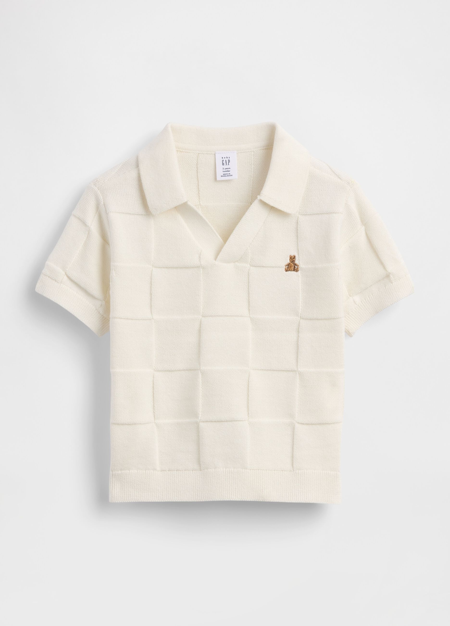 Short-sleeve polo shirt in pure cotton
