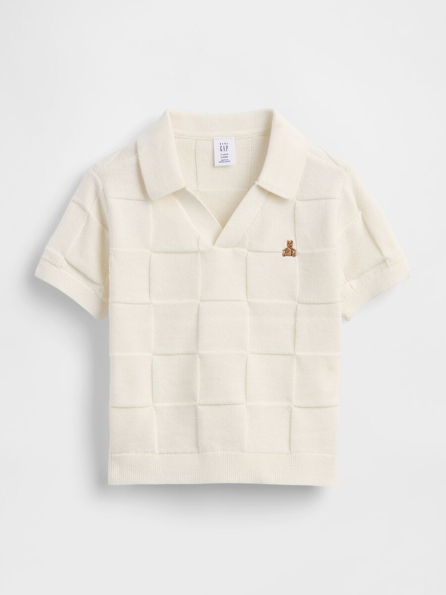 Short-sleeve polo shirt in pure cotton_0