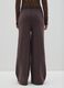 Brown stretch cotton trousers with oversized fit_2