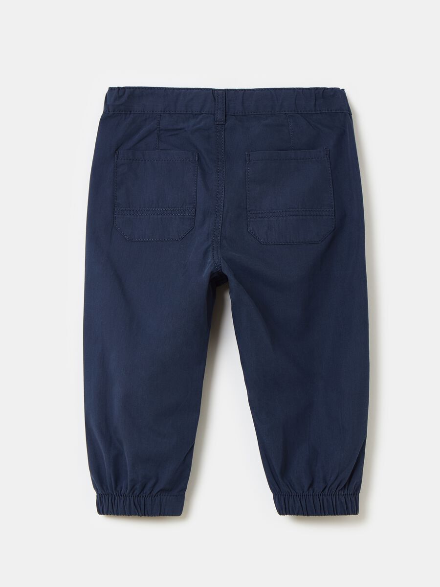 Trousers with elasticated ankles_1