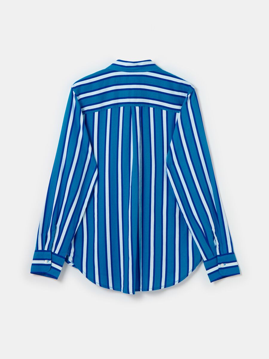 Striped shirt in linen and viscose_4