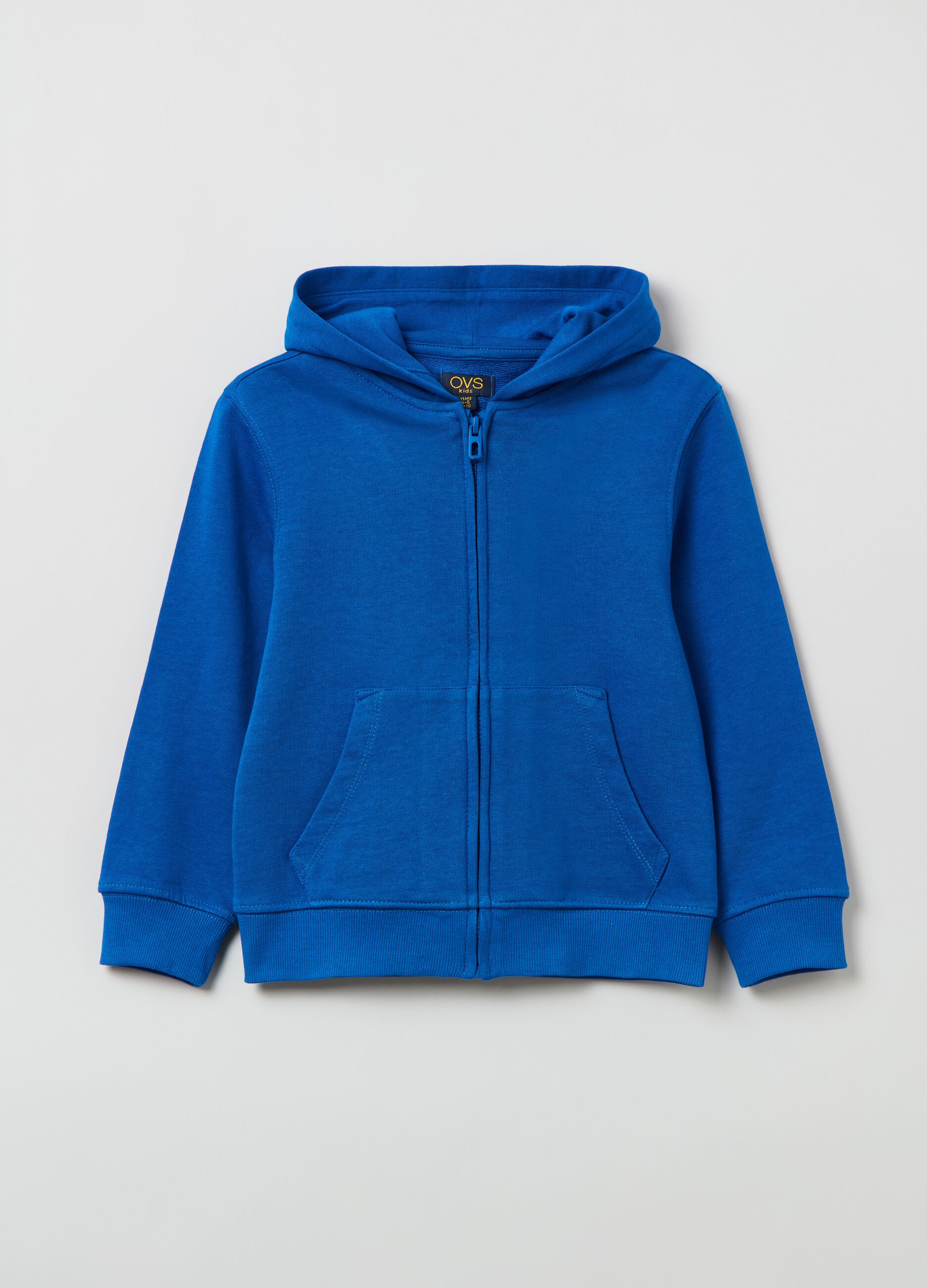 Fitness full-zip sweatshirt in cotton with hood