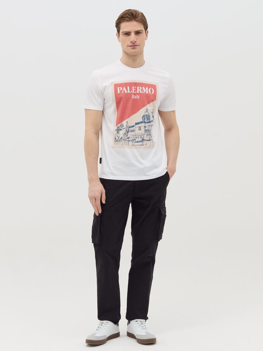 Cotton T-shirt with "Palermo Italy" print_1
