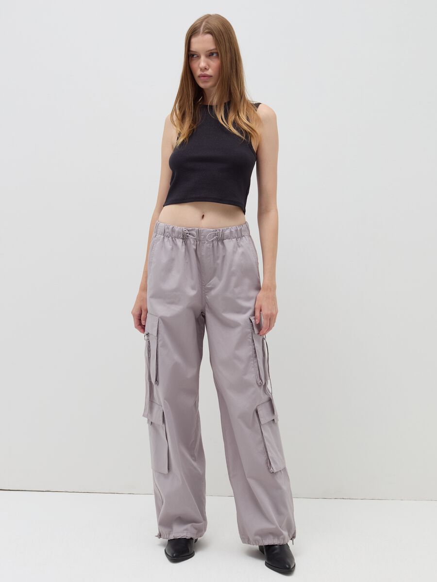 Tank top crop a costine con lurex_2