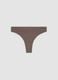 Brown organic stretch-cotton Brazilian knickers_0