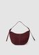 Red genuine leather shoulder bag_0