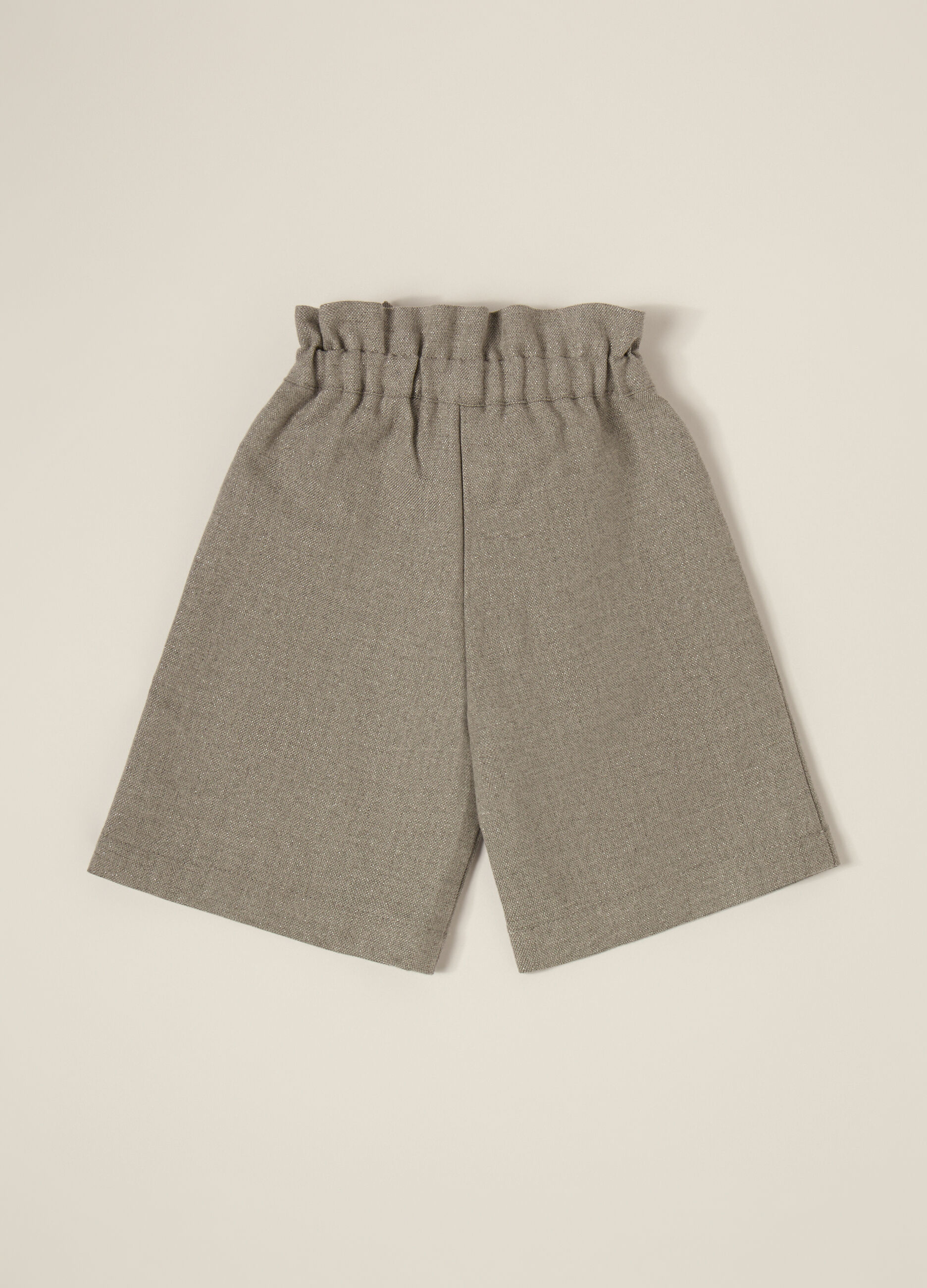 Grey Paper Bag Trousers for Baby Girl
