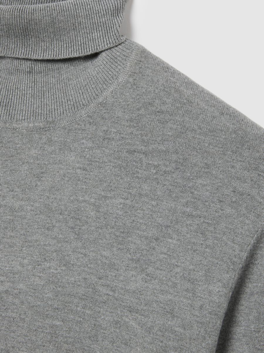Grey regular fit turtleneck_5