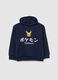 Children's blue pure cotton sweatshirt with fit style and Pokémon print_0