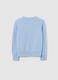 Girls' pure wool blue pullover regular fit_1