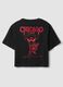 Girls' pure black cotton relaxed fit Chicago Bulls T-shirt_4