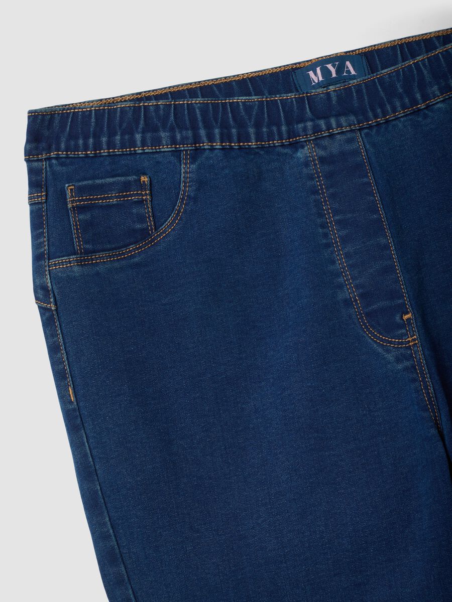 Jeggings blu skinny in cotone e viscosa elasticizzata_2