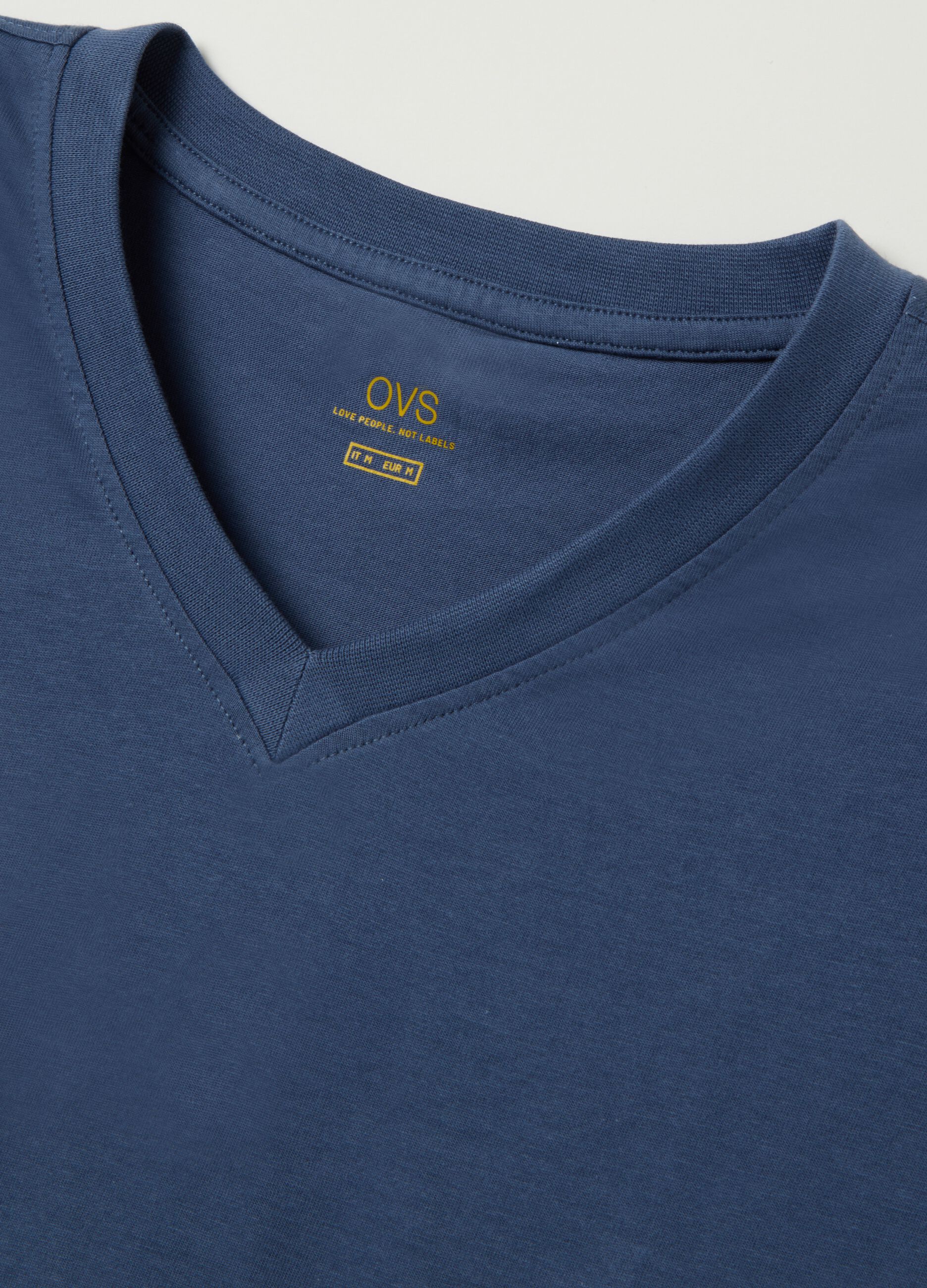 Pigiama in puro cotone blu regular fit