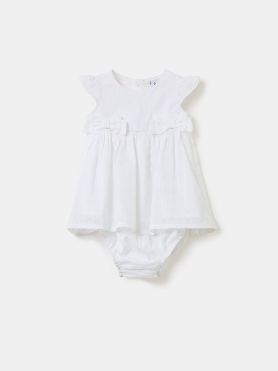 Cotton and linen dress and culottes set_0