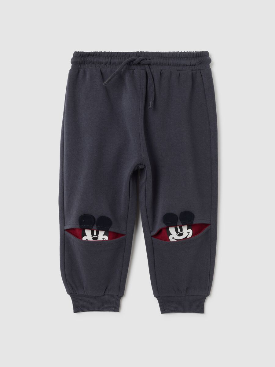 Children's regular fit black pure cotton trousers_0