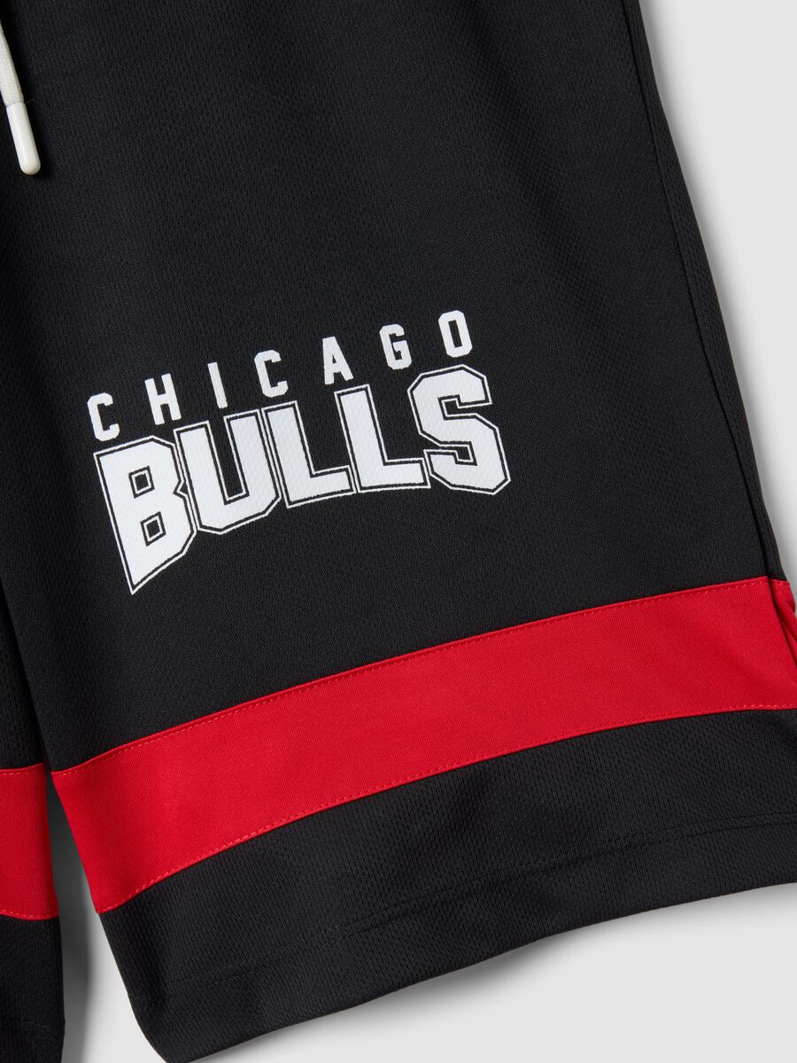 Pantaloncini in puro cotone multicolor con logo Chicago Bulls_5