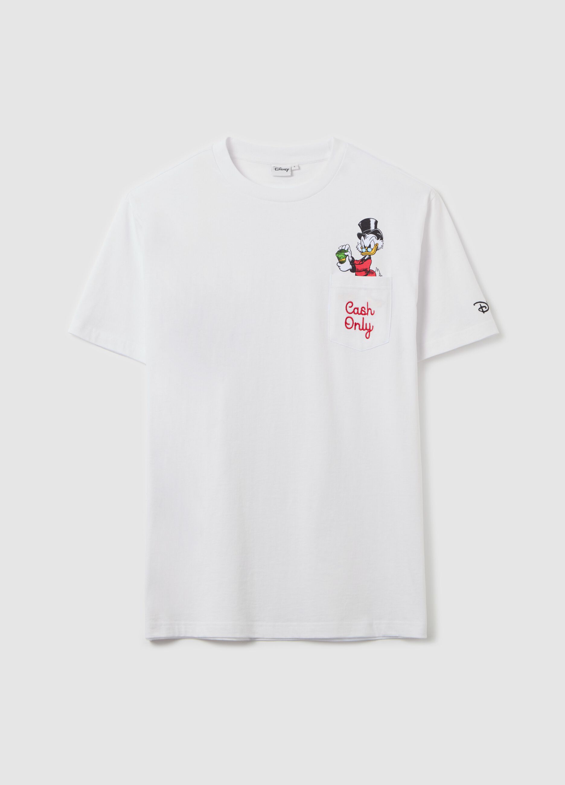 T-shirt in cotone con stampa Paperon de' Paperoni