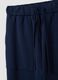 Blue cotton trousers with elastic waistband_5