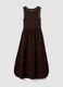 Abito marrone smanicato in cotone elasticizzato regular fit_4