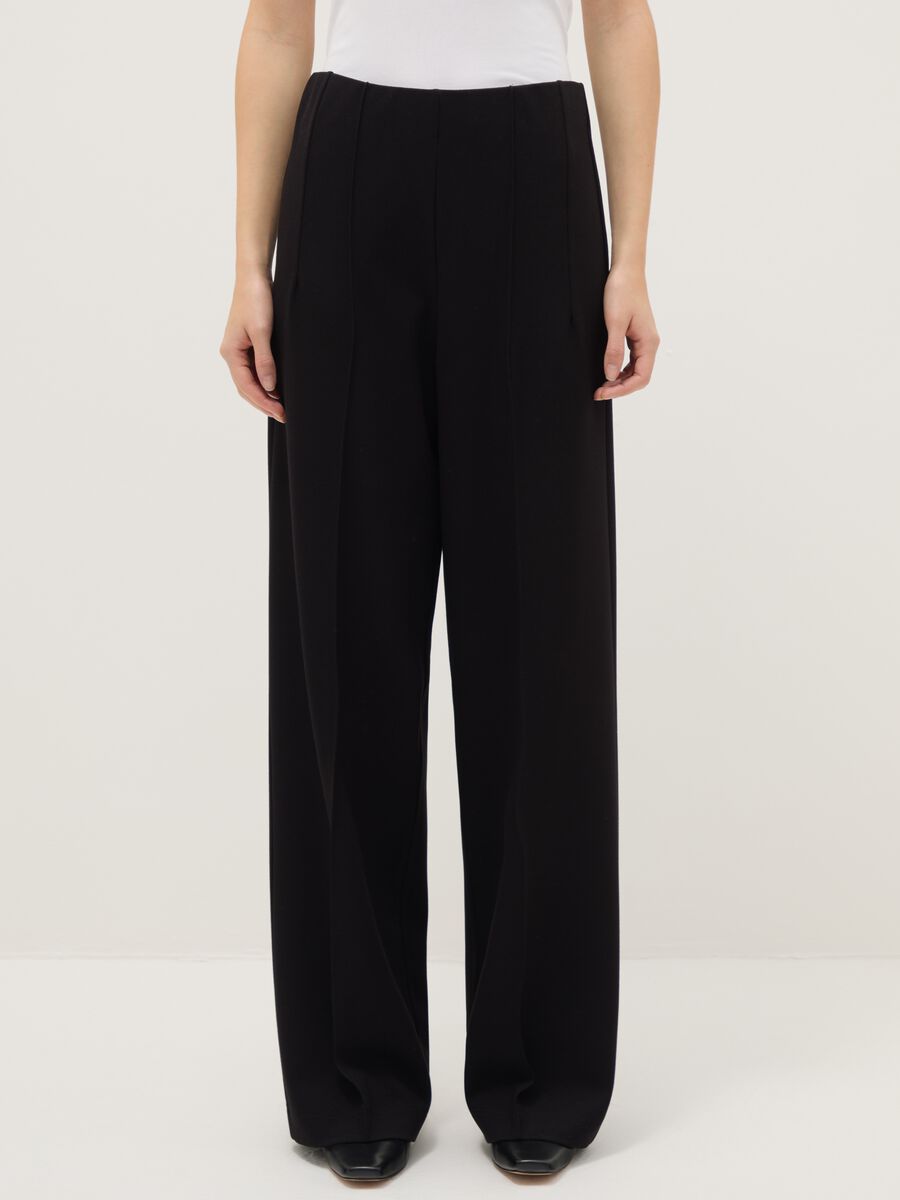 Black Flare Fit Leggings_1