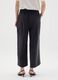 Black viscose wide leg culotte trousers_2