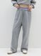 Grey Cotton Mix Wide Leg Jogger_1