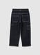 Kids' Black Denim Relaxed Fit Cargo Trousers_1