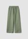 Green pure linen regular-fit trousers_0
