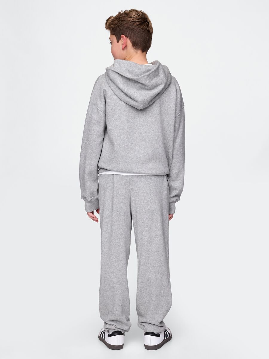 Grey boys' trousers in cotton blend_2