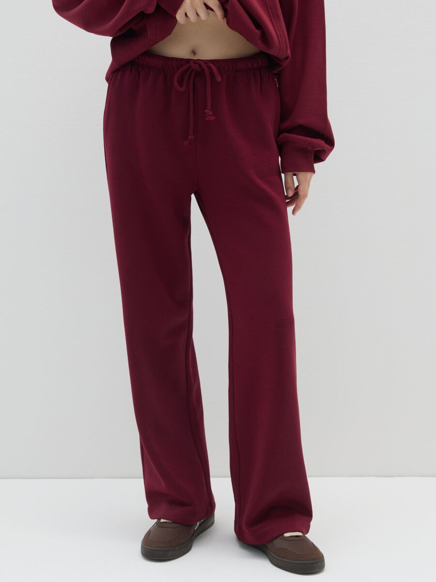 Pantaloni in misto cotone rossi regular fit_1