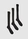 Three-pack of long black pure cotton socks_0