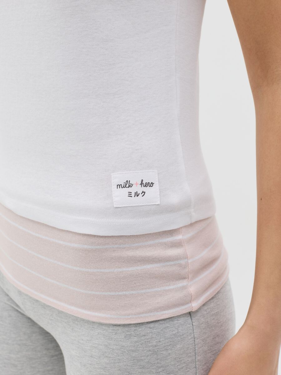 White slim-fit T-shirt in cotton_2