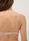 Beige padded balconette bra_2