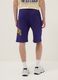 Shorts in misto cotone viola con stampe Los Angeles Lakers_2