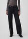 Jeans neri in puro cotone a gamba dritta over_1