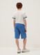 Boys' blue pure cotton shorts, comfort fit_1