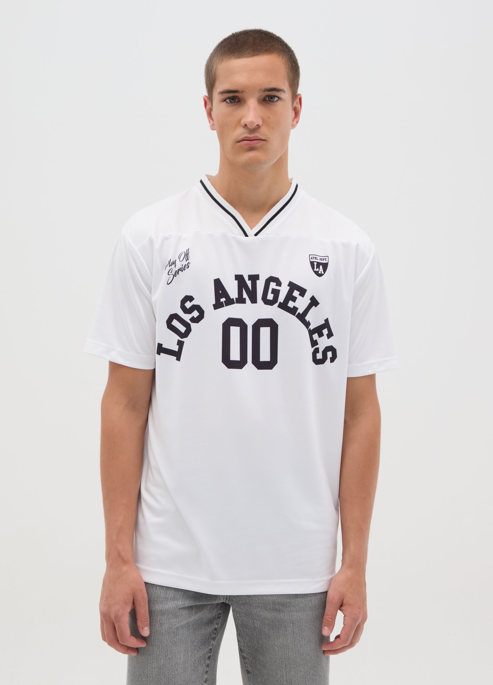 T-shirt da uomo in bianco regular fit