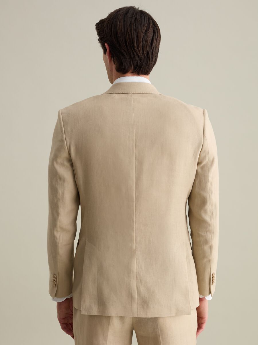 Contemporary regular-fit single-breasted blazer in linen_2