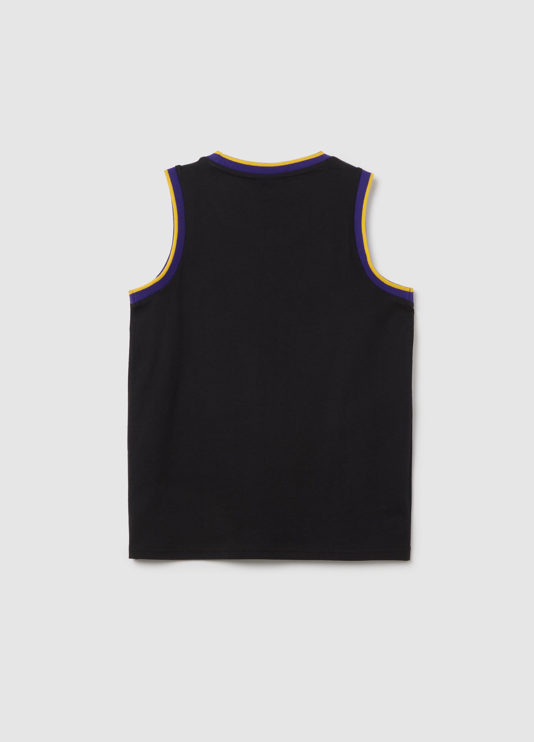 Black Lakers vest in pure cotton
