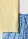 Yellow organic cotton pyjamas with thin-strap top_1