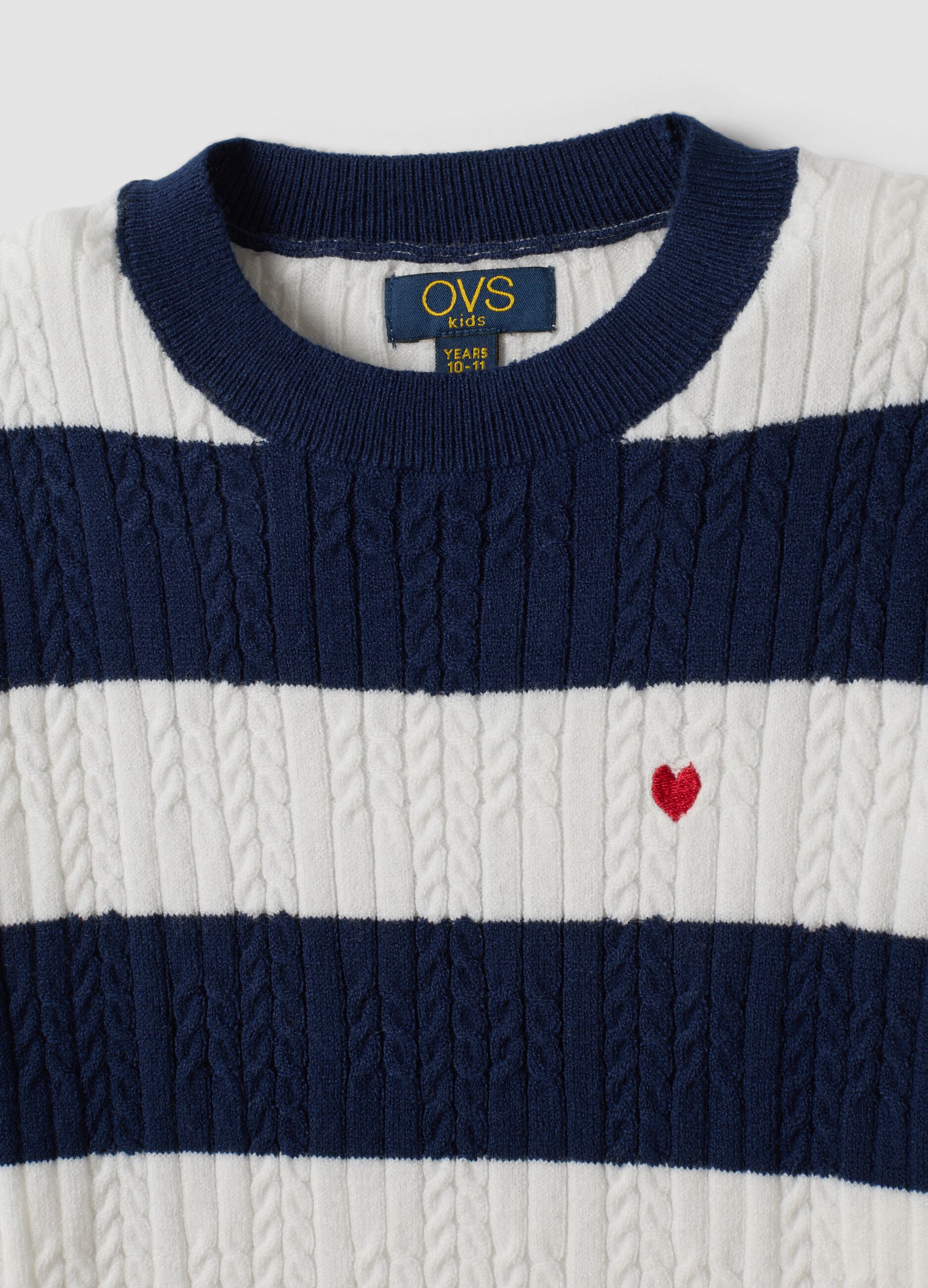 Girls&rsquo; multicolour striped viscose-blend boat-neck jumper