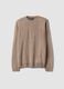 Maglia beige girocollo in jersey knit regular fit_0