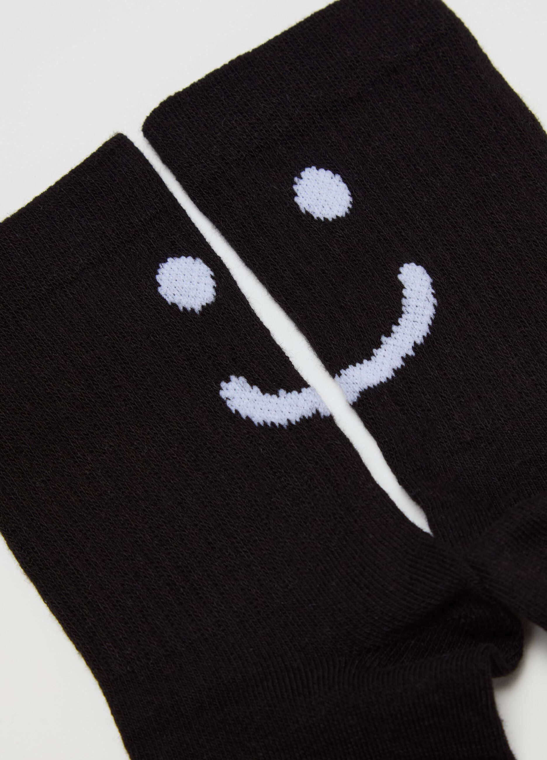 Two-pack short socks with smile
