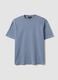 Blue pure cotton short-sleeve relaxed fit T-shirt_4