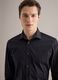 Camicia in cotone elasticizzato nera slim fit_3
