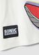 White pure cotton boys' t-shirt regular fit with Sonic_3