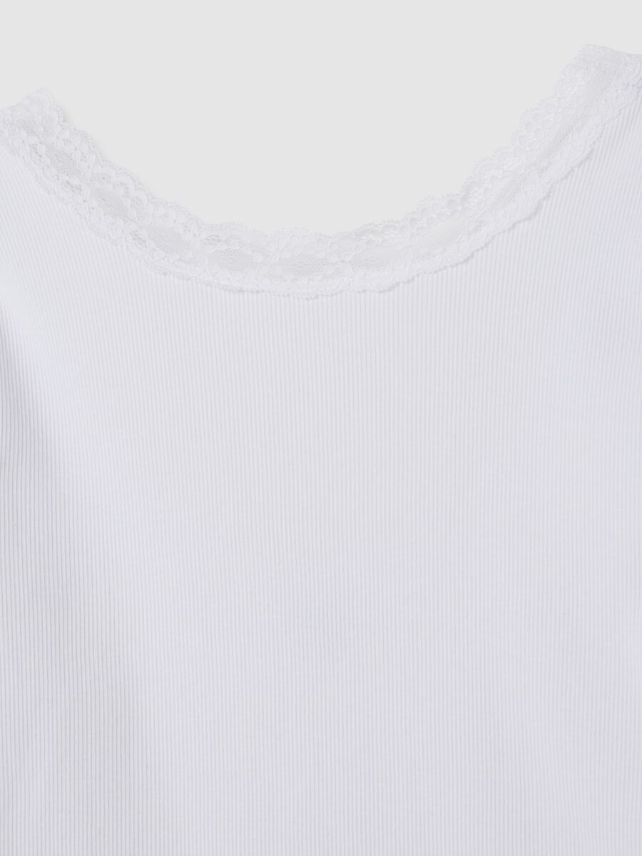 Maglia in puro cotone bianca regular fit_1
