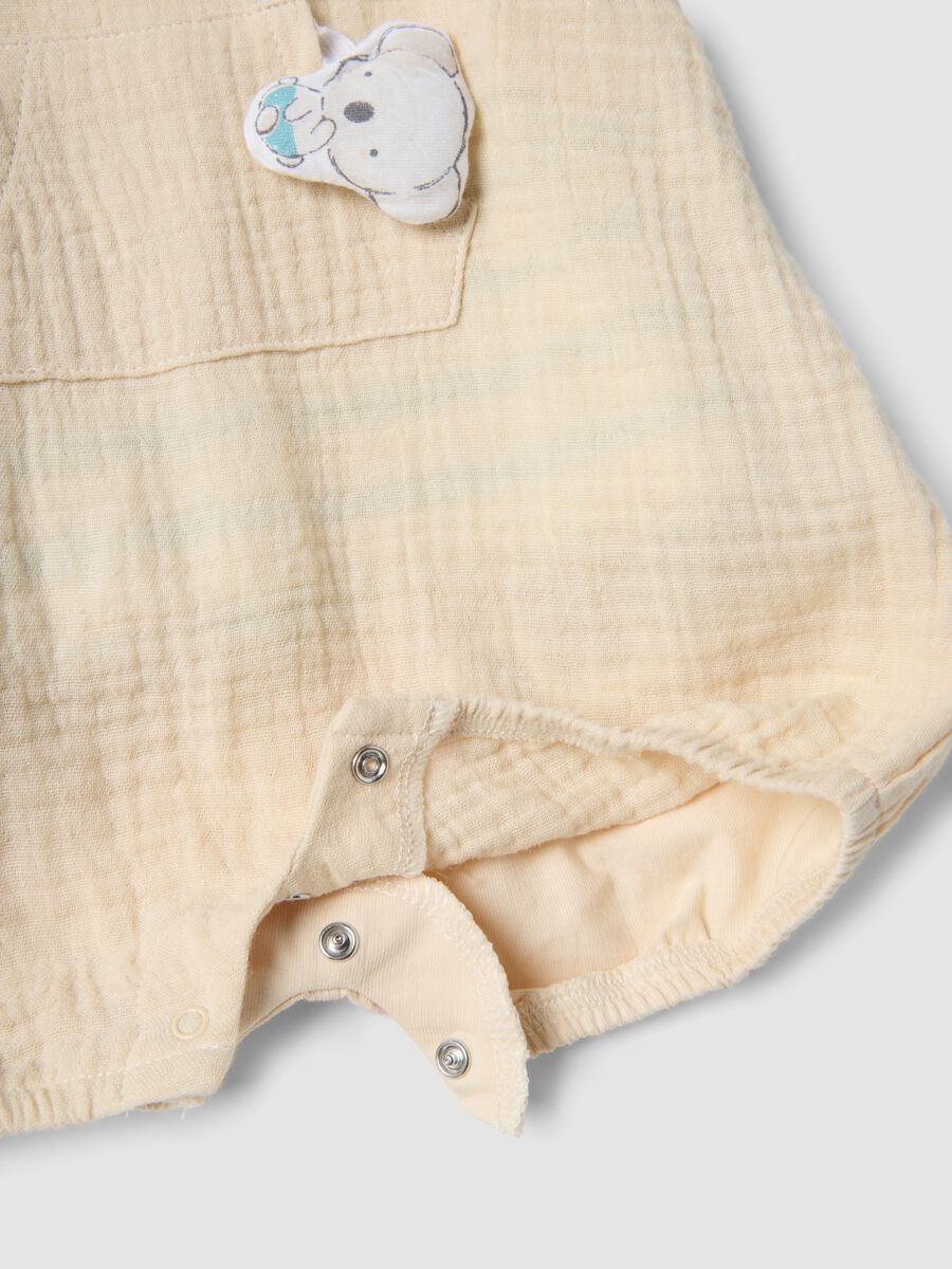 Set t-shirt overall in puro cotone multicolor da neonato relaxed fit_2